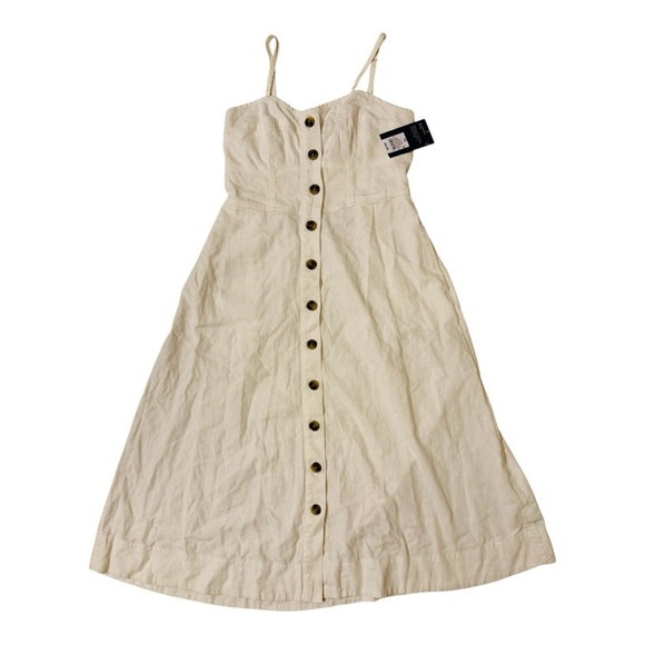 Universal Thread Dresses & Skirts - Women's Corset Linen Midi A-Line Dress - Universal Thread White XS:
Backless